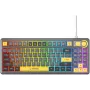 Rampage CYCLONE KNOB RGB 90% Teclado gaming de membrana con cable, negro