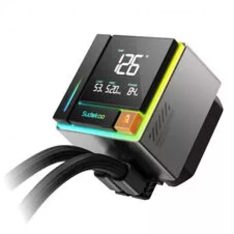 Sudokoo Energlo 360 disipador CPU líquido AiO, pantalla LCD, ARGB - 360mm, negro