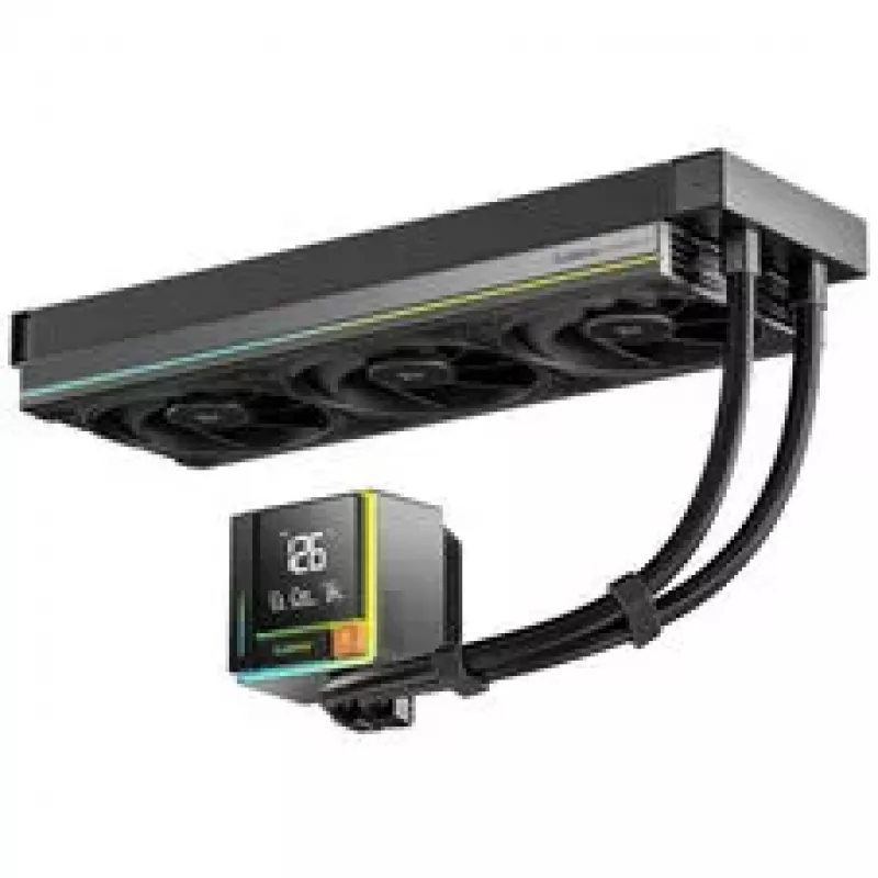Sudokoo Energlo 360 disipador CPU líquido AiO, pantalla LCD, ARGB - 360mm, negro