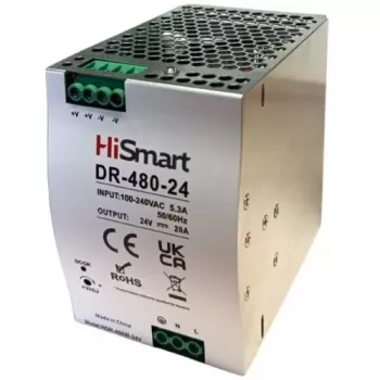 Fuente de alimentación para carril DIN HISMART DR-480-24 24V 20A 480W