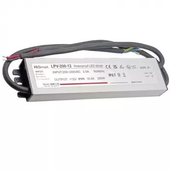 Fuente de alimentación HISMART LPV-200-12 12V 16,5A 200W IP67