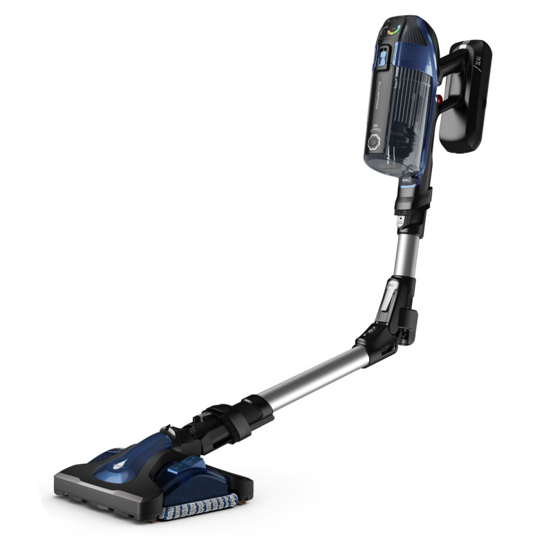 Rowenta X-Force Flex 14.60 Auto Docking aspirador de batería RH99C3 - azul/aluminio, 32,4V, 70min de autonomía, boquilla Aqua, iluminación LED