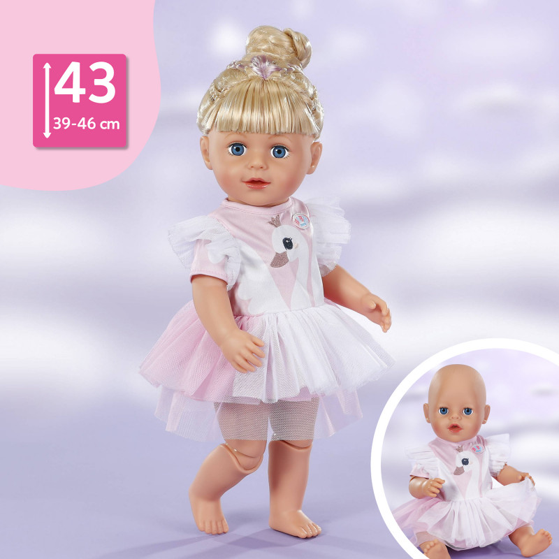 ZAPF CREATION BABY born vestido de cisne 43cm outfit para muñeca