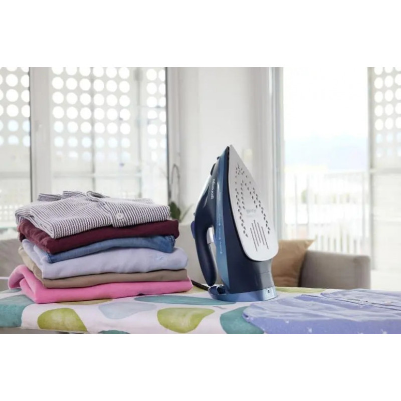 Plancha de vapor Gorenje SIH3200DB con suela cerámica, 3200 W, azul