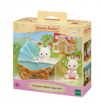 EPOCH Sylvanian Families gemelos conejos de chocolate con carrito
