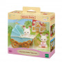 EPOCH Sylvanian Families gemelos conejos de chocolate con carrito