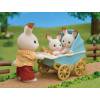EPOCH Sylvanian Families gemelos conejos de chocolate con carrito
