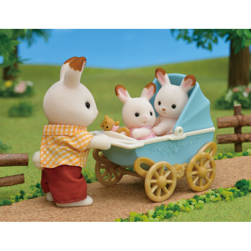 EPOCH Sylvanian Families gemelos conejos de chocolate con carrito