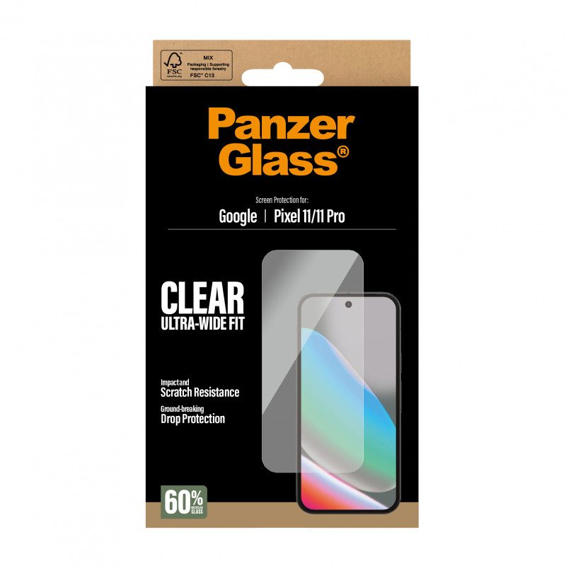 Protector de pantalla PanzerGlass Ultra-Wide Fit para Google Pixel 11 / 11 Pro