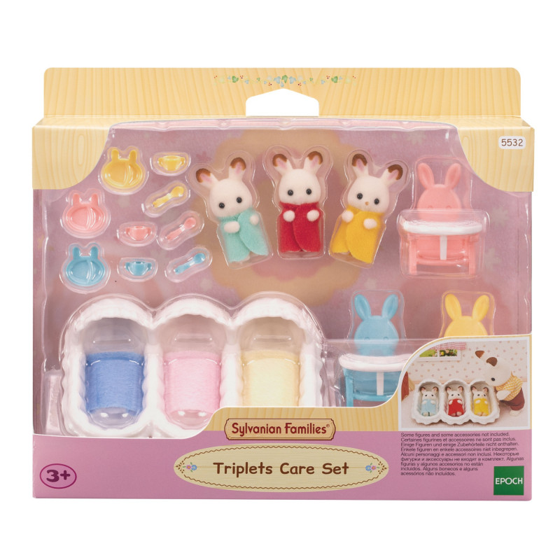 Sylvanian Families Set de inicio Trillizos - set de juego con accesorios de cuidado del bebé