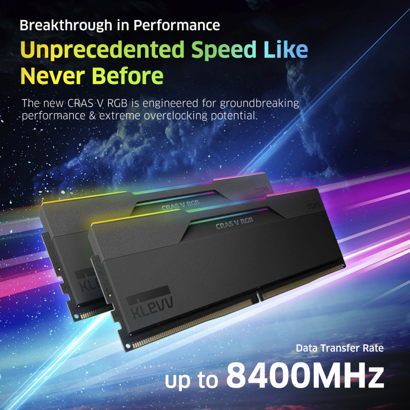 Kit de memoria RAM KLEVV CRAS V RGB 32GB (2x16GB) DDR5 6000MHz CL30