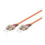 Microconnect cable de fibra óptica patch SC/UPC-SC/UPC dúplex multimodo OM2, LSZH, naranja, 1m