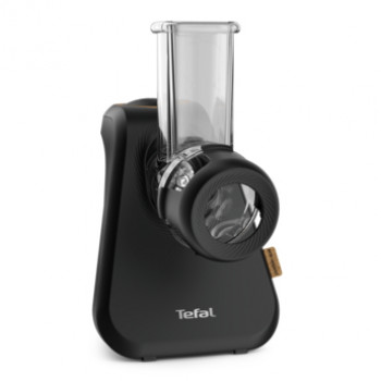 Rallador y espiralizador eléctrico TEFAL MB77EN, 260 W, 5 conos, negro/plata