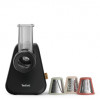 Rallador y espiralizador eléctrico TEFAL MB77EN, 260 W, 5 conos, negro/plata