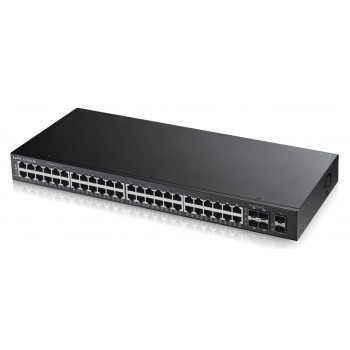 ZyXEL GS1920-48 switch Gigabit Smart Managed de 48 puertos con 4 uplinks SFP y PoE+ (375W)