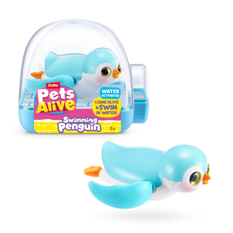 Zuru Pets Alive Pingüino flotante - varios colores, juguete robótico de baño