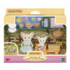EPOCH Sylvanian Families set de picnic soleado - hermana y bebé zorro fénec