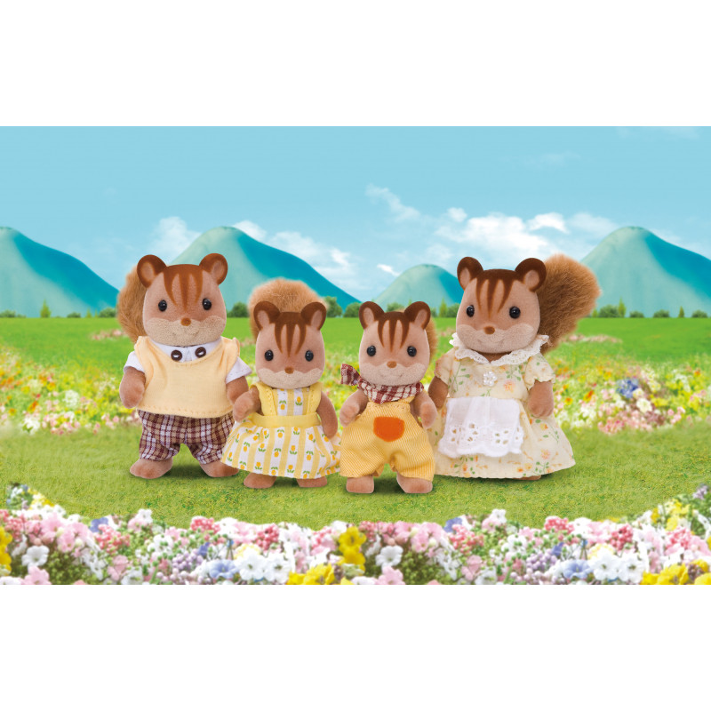 Epoch Sylvanian Families set de figuras familia de ardillas Walnut