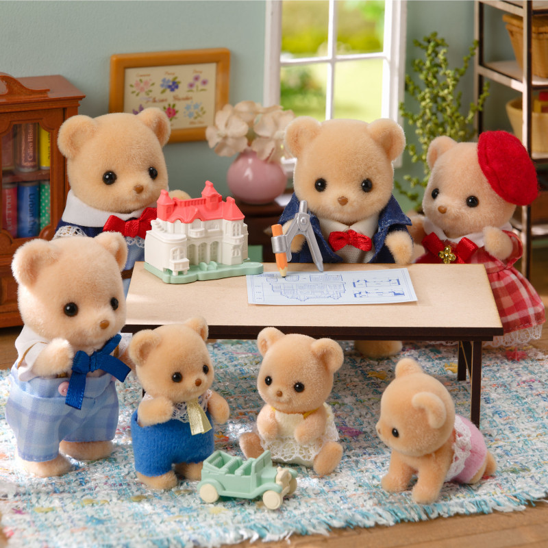 EPOCH Sylvanian Families Biscuit Bear hermanos set de juego picnic divertido