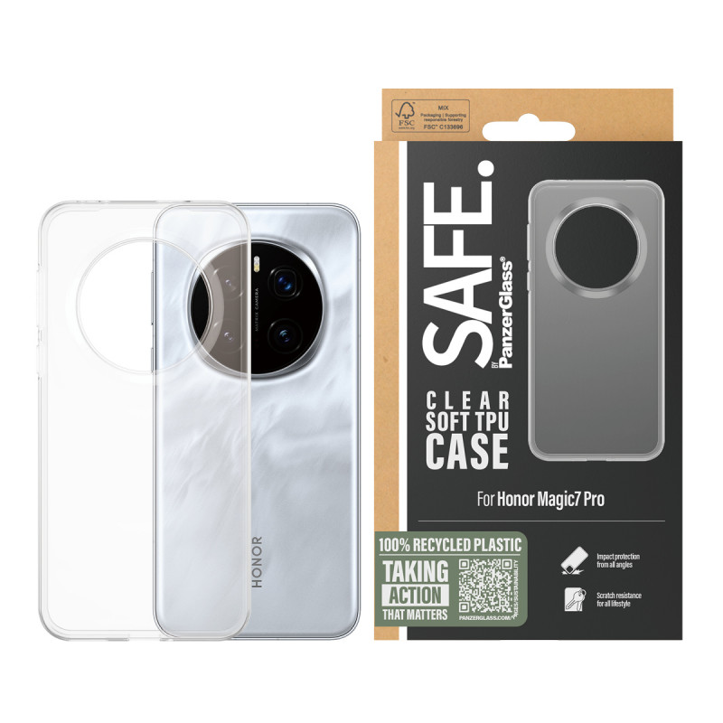 PanzerGlass SAFE funda TPU para Honor Magic7 Pro 5G - Transparente