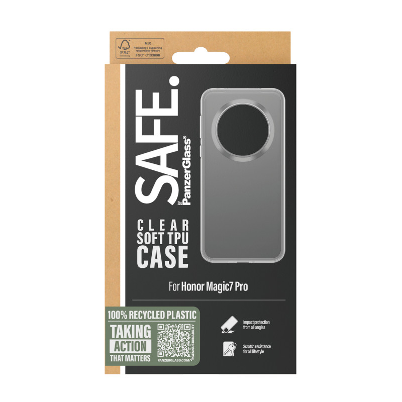 PanzerGlass SAFE funda TPU para Honor Magic7 Pro 5G - Transparente