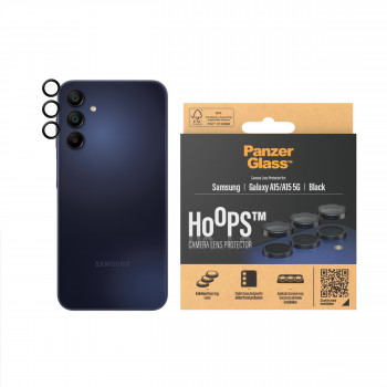 PanzerGlass Hoops Protector de lente de cámara para Samsung Galaxy A15 / A15 5G - Negro