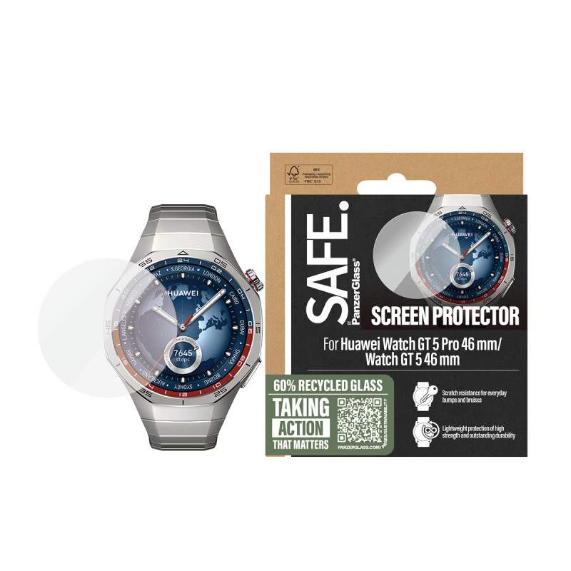 SAFE by PanzerGlass protector de pantalla de cristal templado para Huawei Watch GT 46mm / Pro 46mm