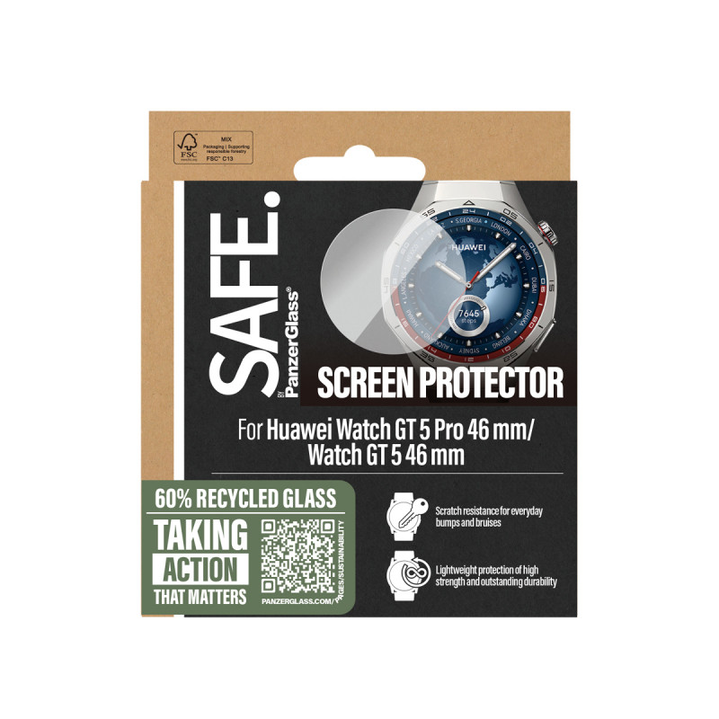SAFE by PanzerGlass protector de pantalla de cristal templado para Huawei Watch GT 46mm / Pro 46mm