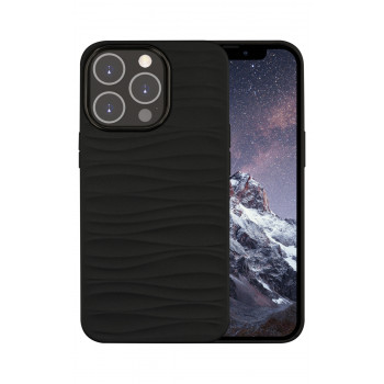 dbramante1928 Dune funda para iPhone 14 Pro negra de piel plena flor