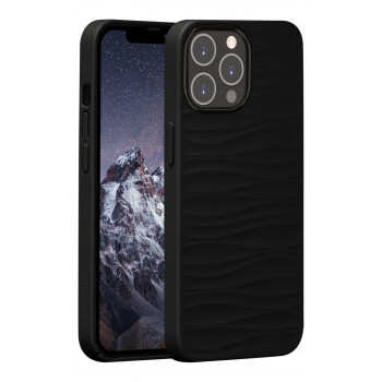 dbramante1928 Dune funda para iPhone 14 Pro negra de piel plena flor