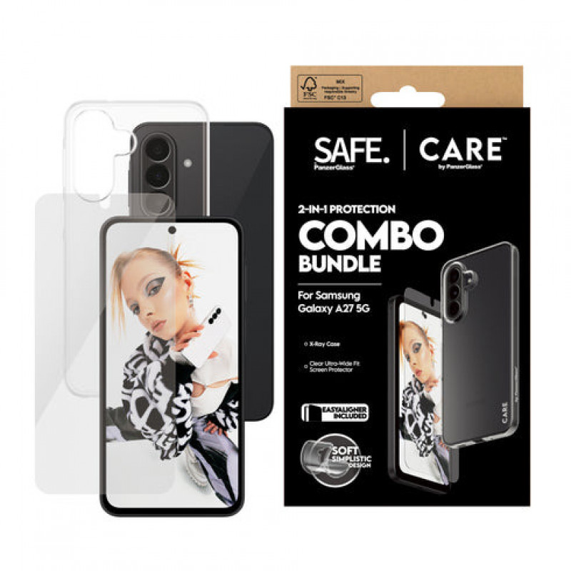 PanzerGlass Hoops Set de protección 2 en 1 Ultra-Wide Fit para pantalla y cámara para Samsung Galaxy S26+ – Marrón