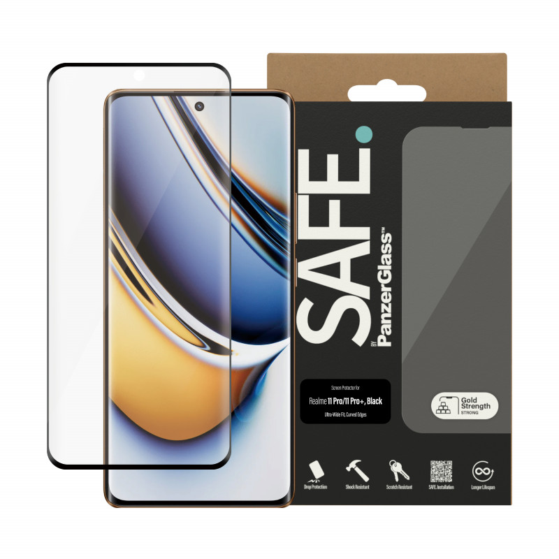 SAFE by PanzerGlass Realme 11 Pro / 11 Pro+ Protector de pantalla Ultra-Wide Fit negro