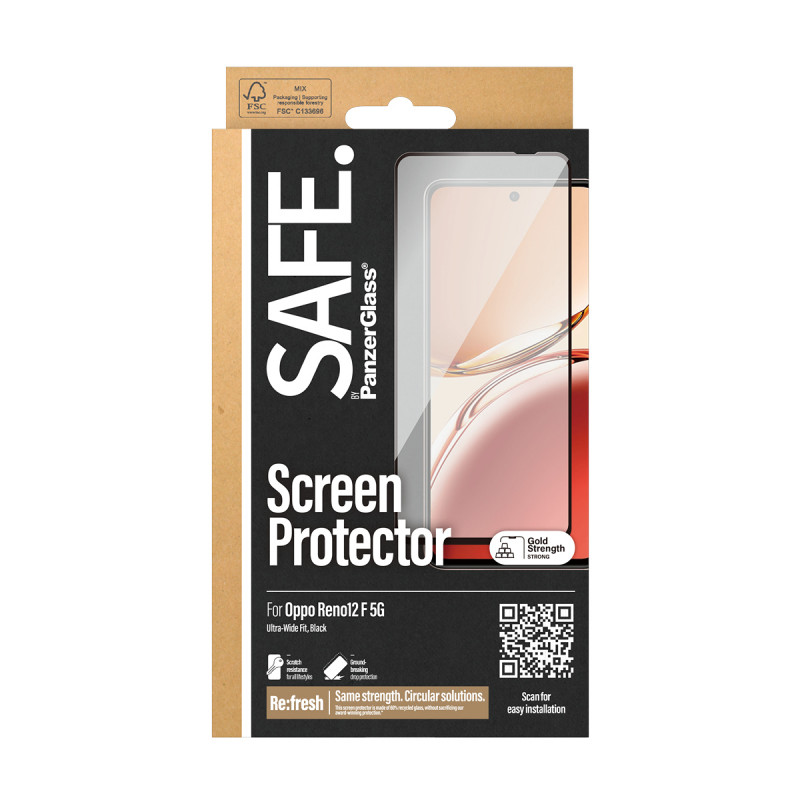 SAFE by PanzerGlass Oppo Reno12 F 5G protector de pantalla Ultra-Wide Fit SAFE95996