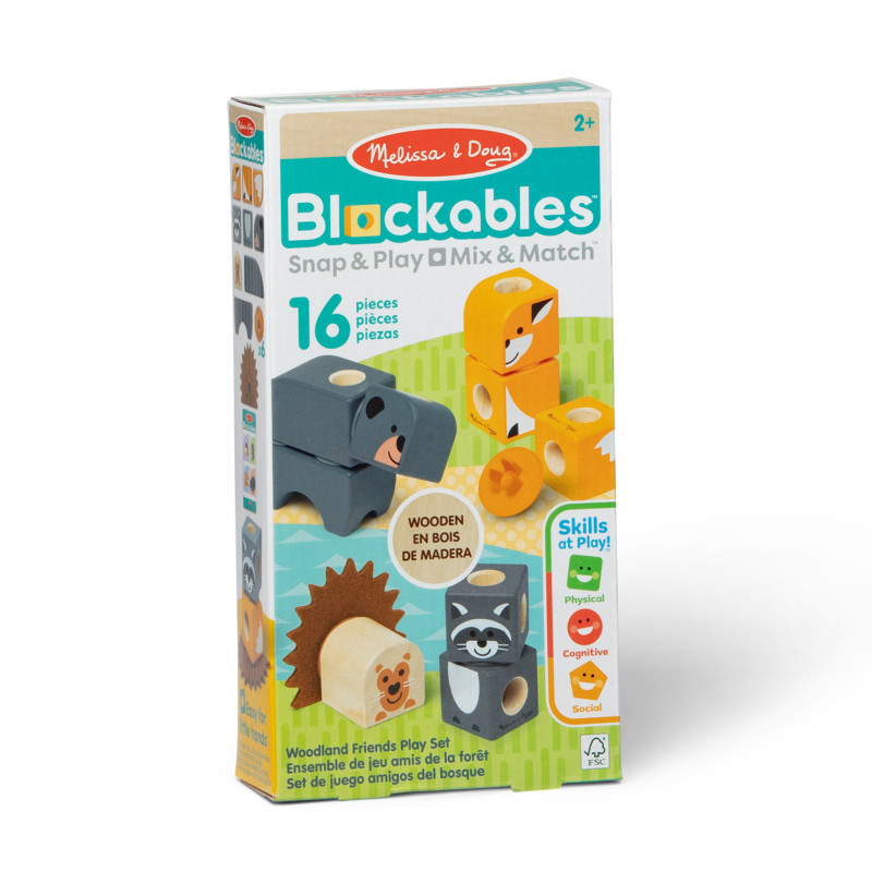 Melissa & Doug Blockables Set Amigos del bosque