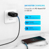 UGREEN Cable en ángulo USB-C a USB-C QC 3.0 PD 3A 60W 1m negro