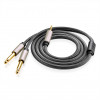 UGREEN Cable divisor de audio en Y de TRS de 3,5 mm a doble TS de 6,35 mm 2 m gris
