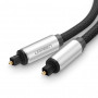 Cable de audio Toslink UGREEN, nailon trenzado, 3m Plata