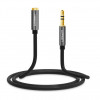 Cable de extensión AUX de 3,5 mm UGREEN AV118 2 m, conector macho a conector hembra, Negro