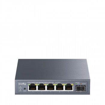 CUDY GS105ES1 switch Gigabit Light Managed de 5 puertos con 1 SFP, 4 RJ45, VLAN, QoS, sobremesa
