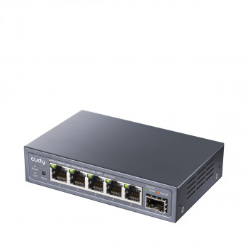CUDY GS105ES1 switch Gigabit Light Managed de 5 puertos con 1 SFP, 4 RJ45, VLAN, QoS, sobremesa