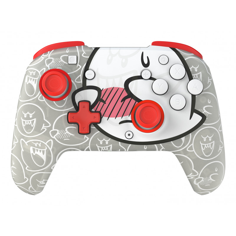 PDP Afterglow Wave mando inalámbrico para Nintendo Switch – Boo-Hoo Clear con RGB