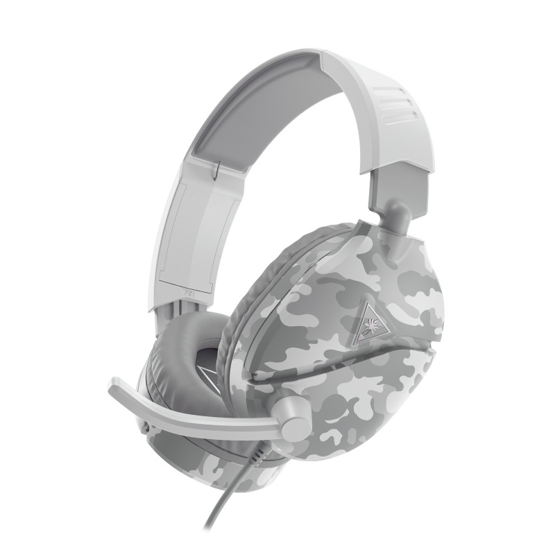 Turtle Beach RECON 70 auriculares gaming de diadema con cable y micrófono plegable, blanco Camo (TBS-6230-02)