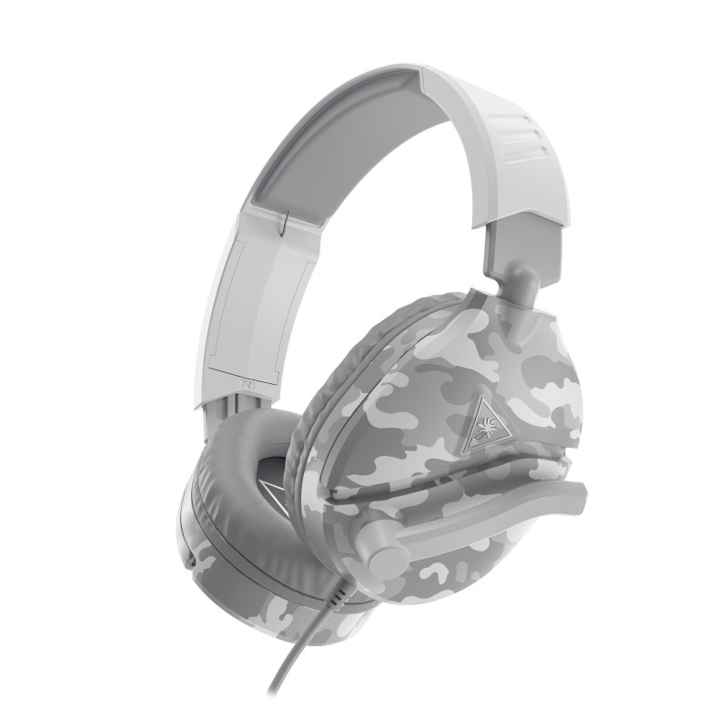 Turtle Beach RECON 70 auriculares gaming de diadema con cable y micrófono plegable, blanco Camo (TBS-6230-02)