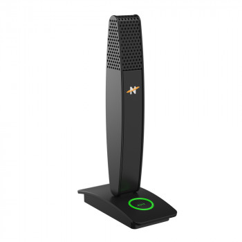 Neat MIC-1010-01 Micrófono de condensador USB con patrón cardioide, monitorización por auriculares, silenciamiento, trípode de mesa