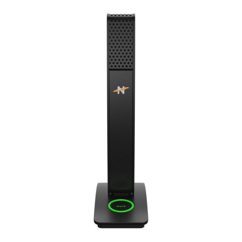 Neat MIC-1010-01 Micrófono de condensador USB con patrón cardioide, monitorización por auriculares, silenciamiento, trípode de mesa