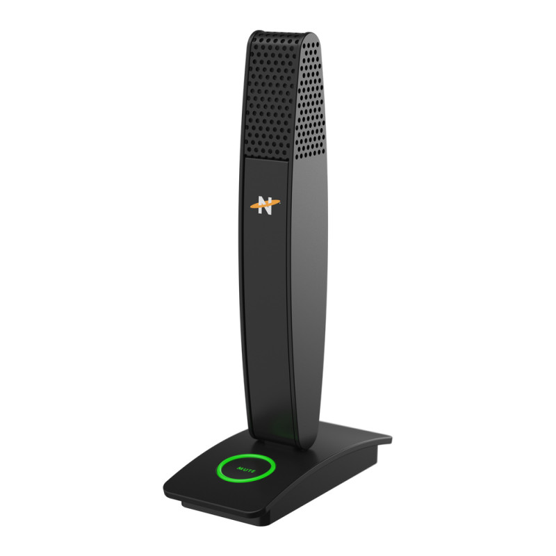 Neat MIC-1010-01 Micrófono de condensador USB con patrón cardioide, monitorización por auriculares, silenciamiento, trípode de mesa
