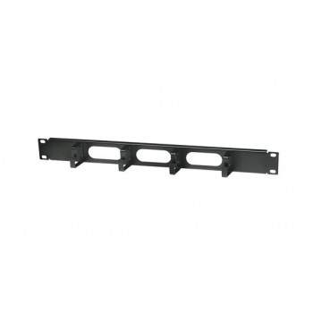 Intellinet 204279 organizador de cables para rack 19 inch 1U con 4 ganchos, 48 mm de profundidad, negro