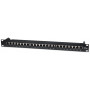 Intellinet 513487 panel de parcheo 24 puertos Cat5e STP 1U para rack, negro