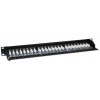 Intellinet 513487 panel de parcheo 24 puertos Cat5e STP 1U para rack, negro
