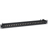 Intellinet 513487 panel de parcheo 24 puertos Cat5e STP 1U para rack, negro